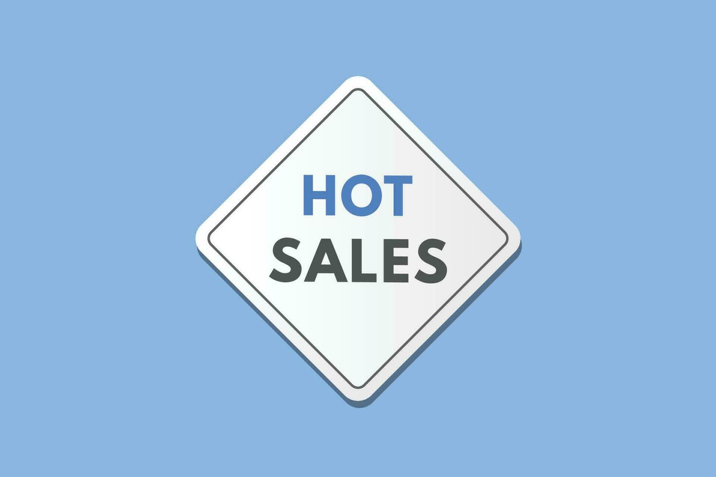 Hot Sales text Button. Hot Sales Sign Icon Label Sticker Web Buttons vector