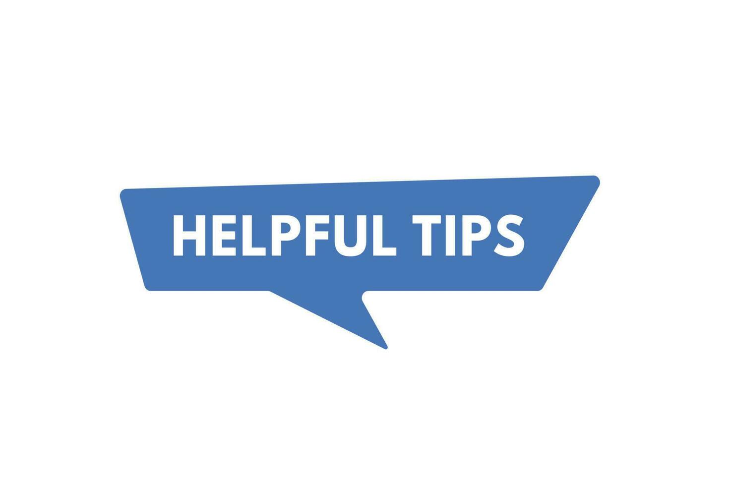 Helpful Tips text Button. Helpful Tips Sign Icon Label Sticker Web Buttons vector