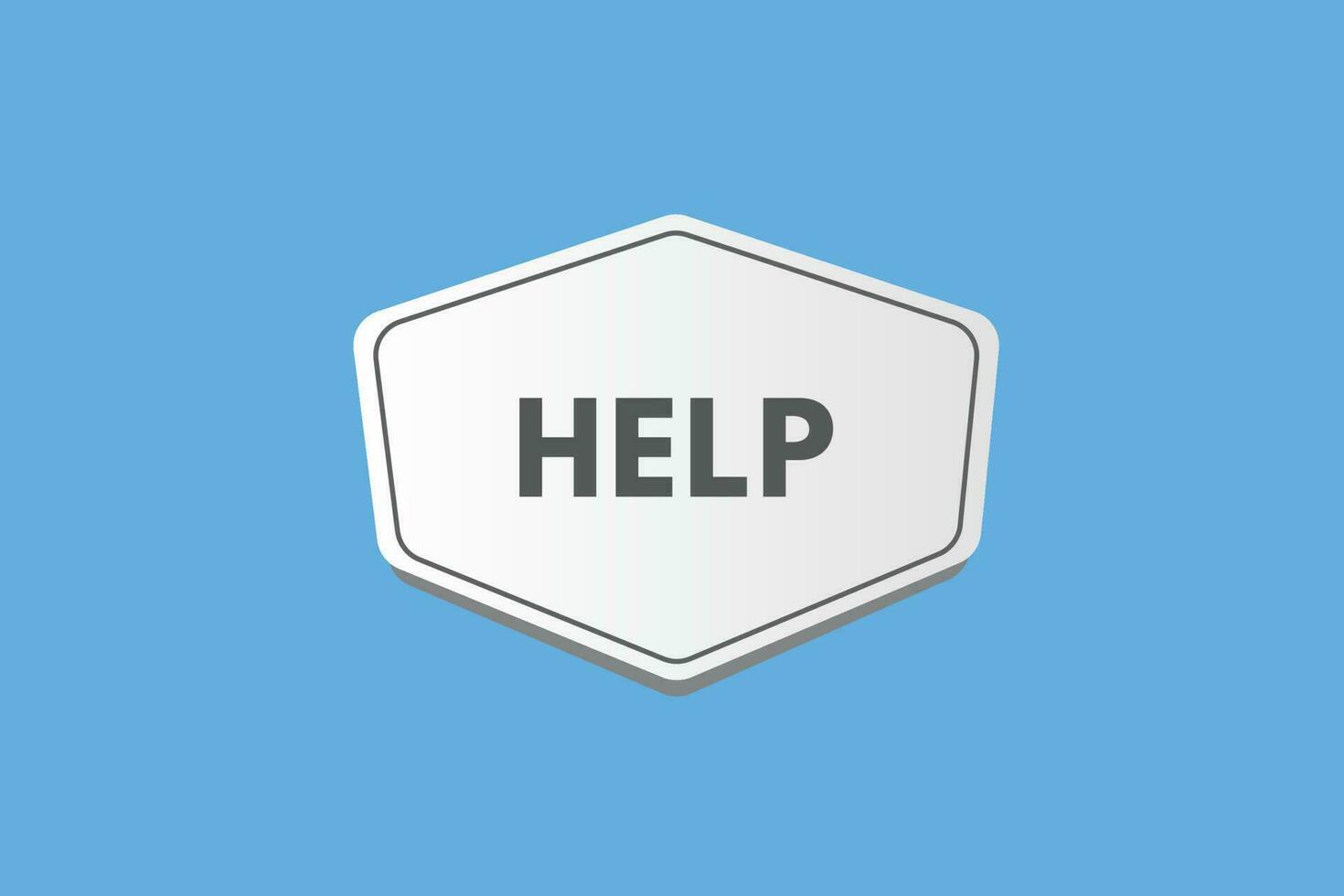 Help text Button. Help Sign Icon Label Sticker Web Buttons vector