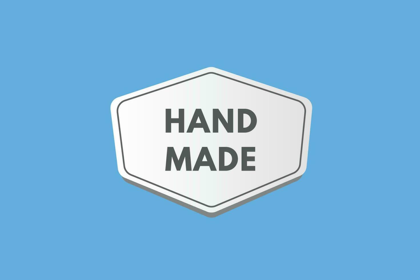 HandMade text Button. Hand Made Sign Icon Label Sticker Web Buttons vector