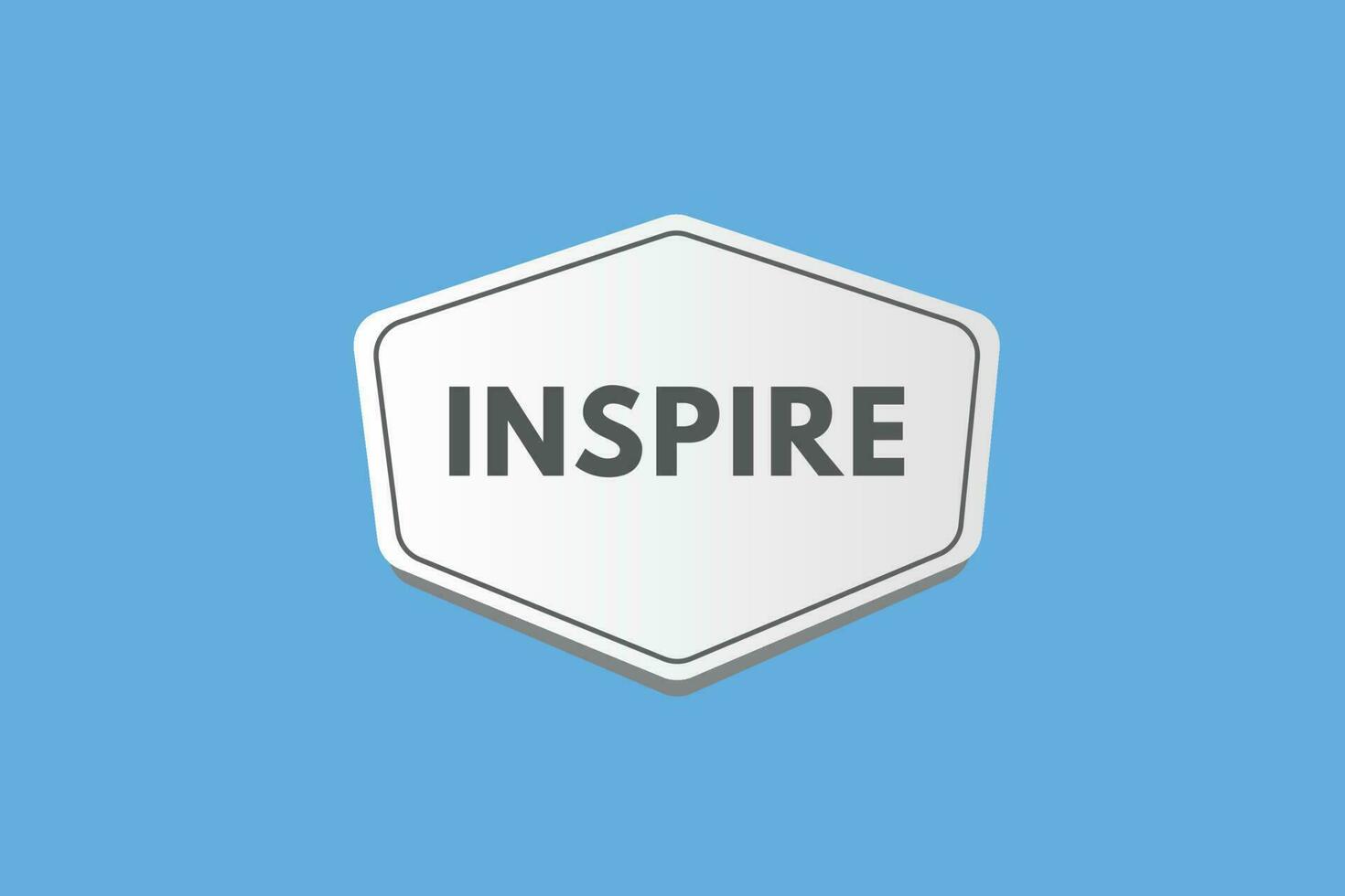 Inspire text Button. Inspire Sign Icon Label Sticker Web Buttons vector