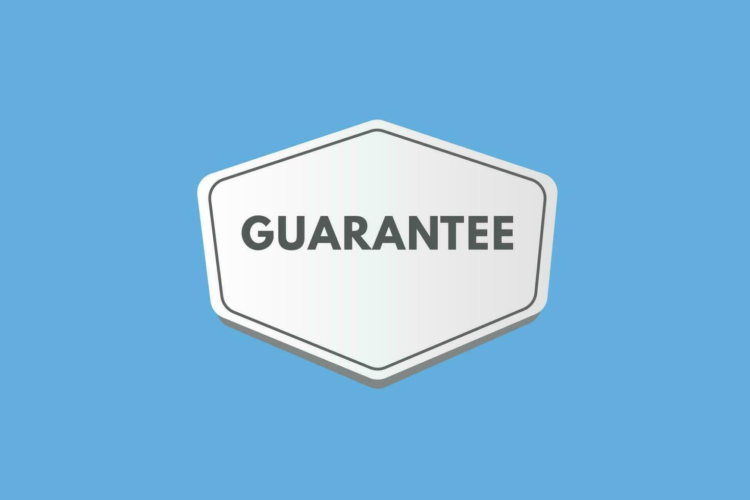 Guarantee text Button. Guarantee Sign Icon Label Sticker Web Buttons vector