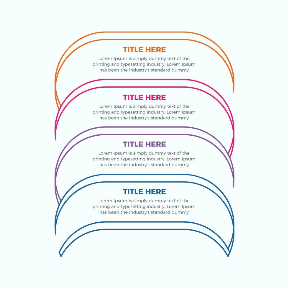 Business infographic process with colorful template design with icons and 4 options. Four Steps infographic design template vector