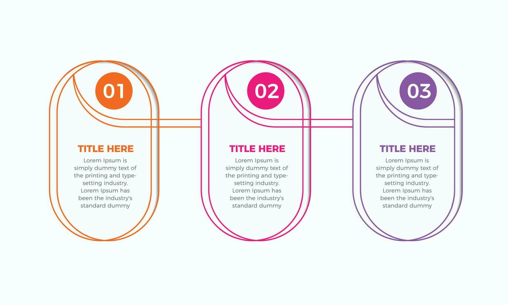 negocio infografía proceso con vistoso modelo diseño con íconos y 3 opciones Tres pasos infografía diseño modelo vector