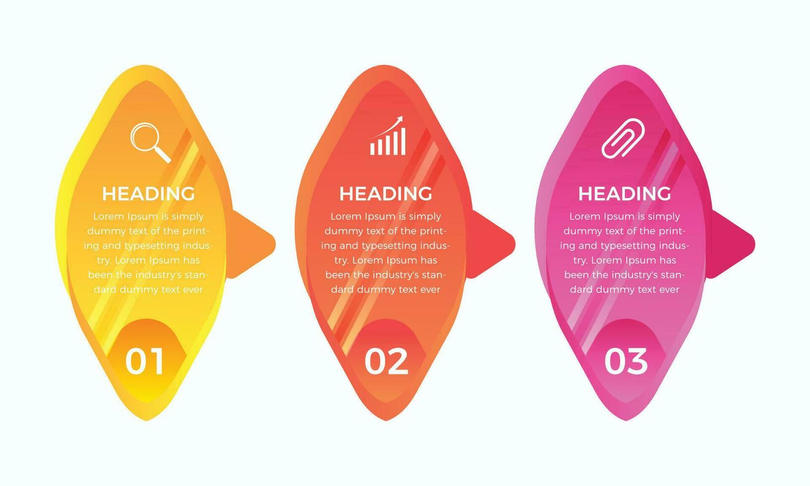 3 steps business infographics template. Modern colorful infographic steps. presentation and chart. Elements for infographics vector