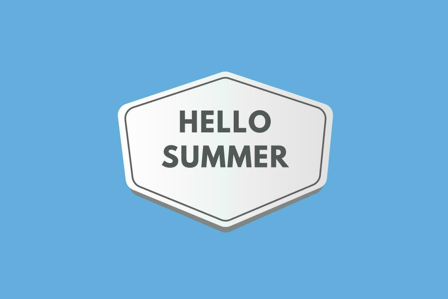 Hello Summer text Button. Hello Summer Sign Icon Label Sticker Web Buttons vector