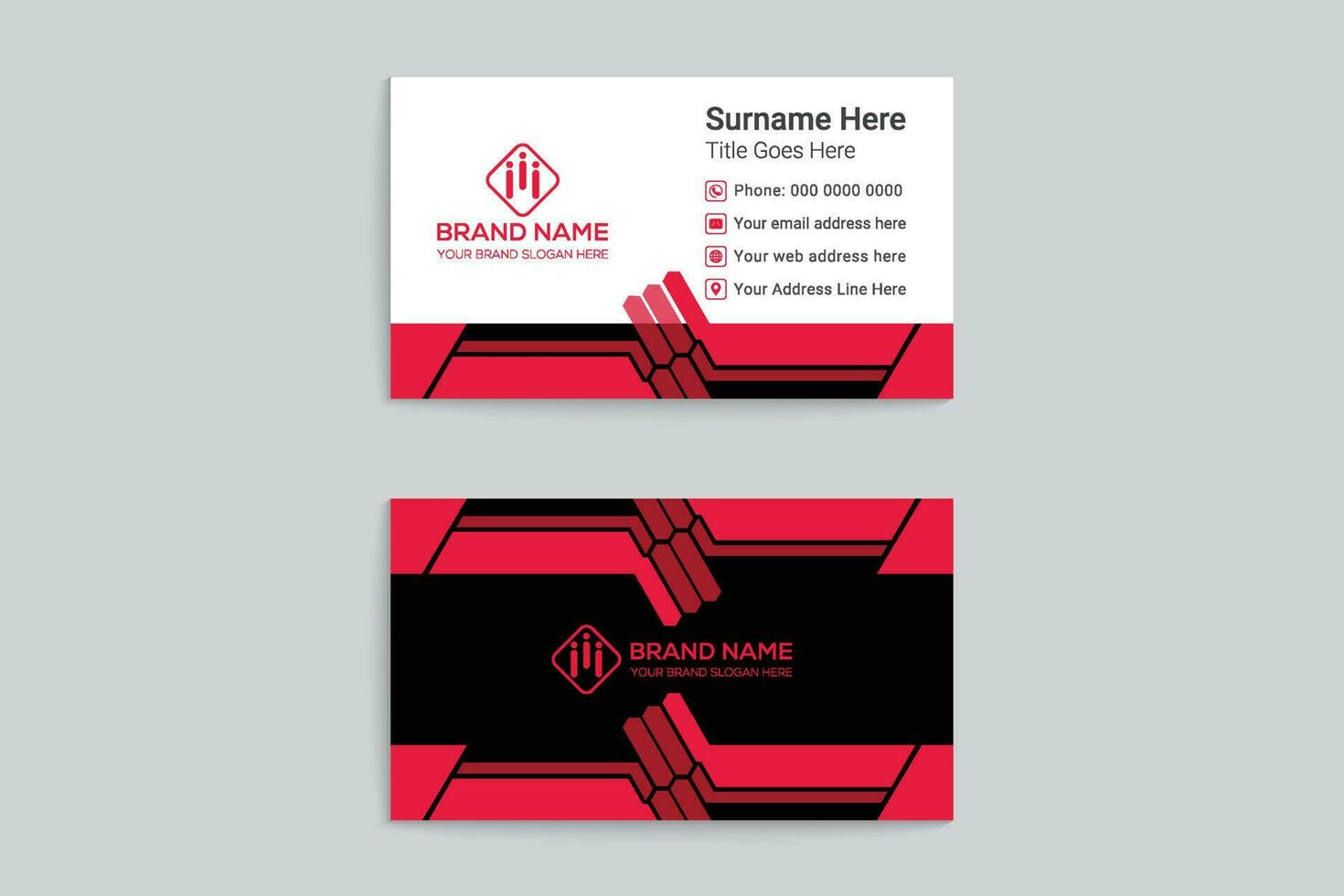 Abstract business card template vector