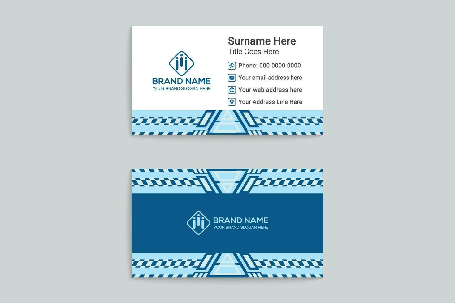 Clean style modern business card template vector
