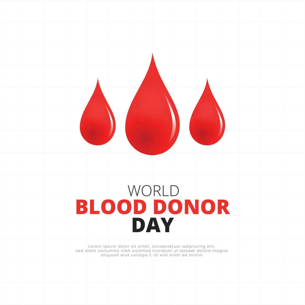 Vector drop of red blood donor day concept design