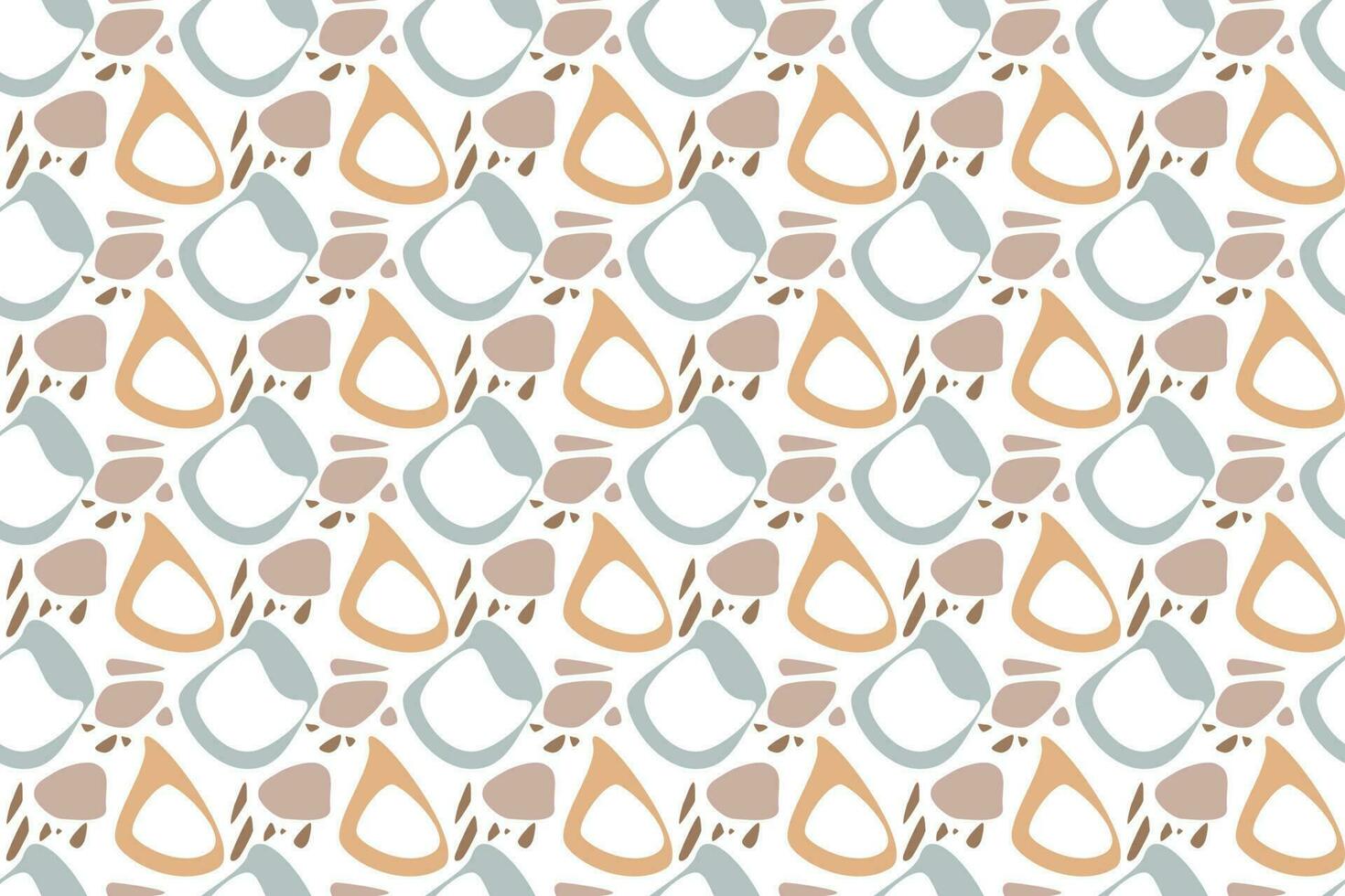 Abstract geometric minimal shape seamless pattern minimal shapes in pastel colors, accented with waves, circles, and a doodled texture background. perfect for prints, covers, boho decorations vector
