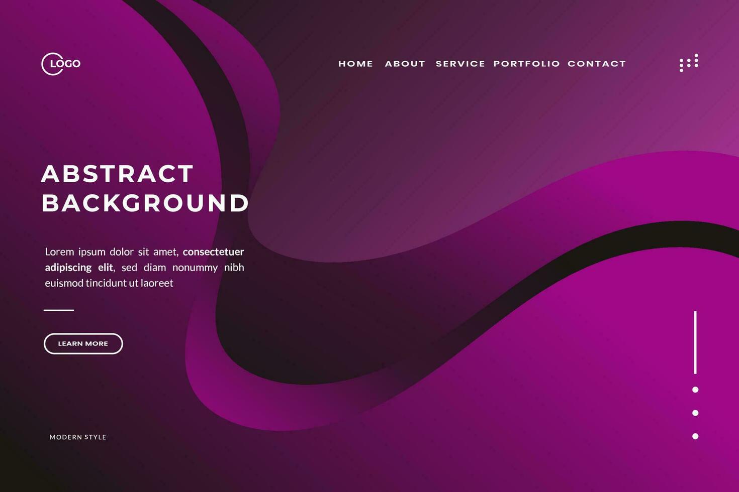 3D Background Modern Wave curve abstract presentation, adorned with abstract decoration, halftone gradients, and 3D vector illustration, is an ideal choice for a landing page website.