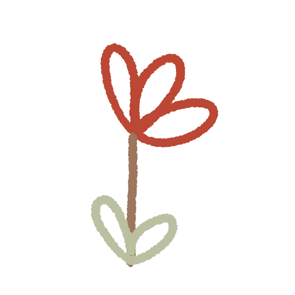 little hand draw flower in line png