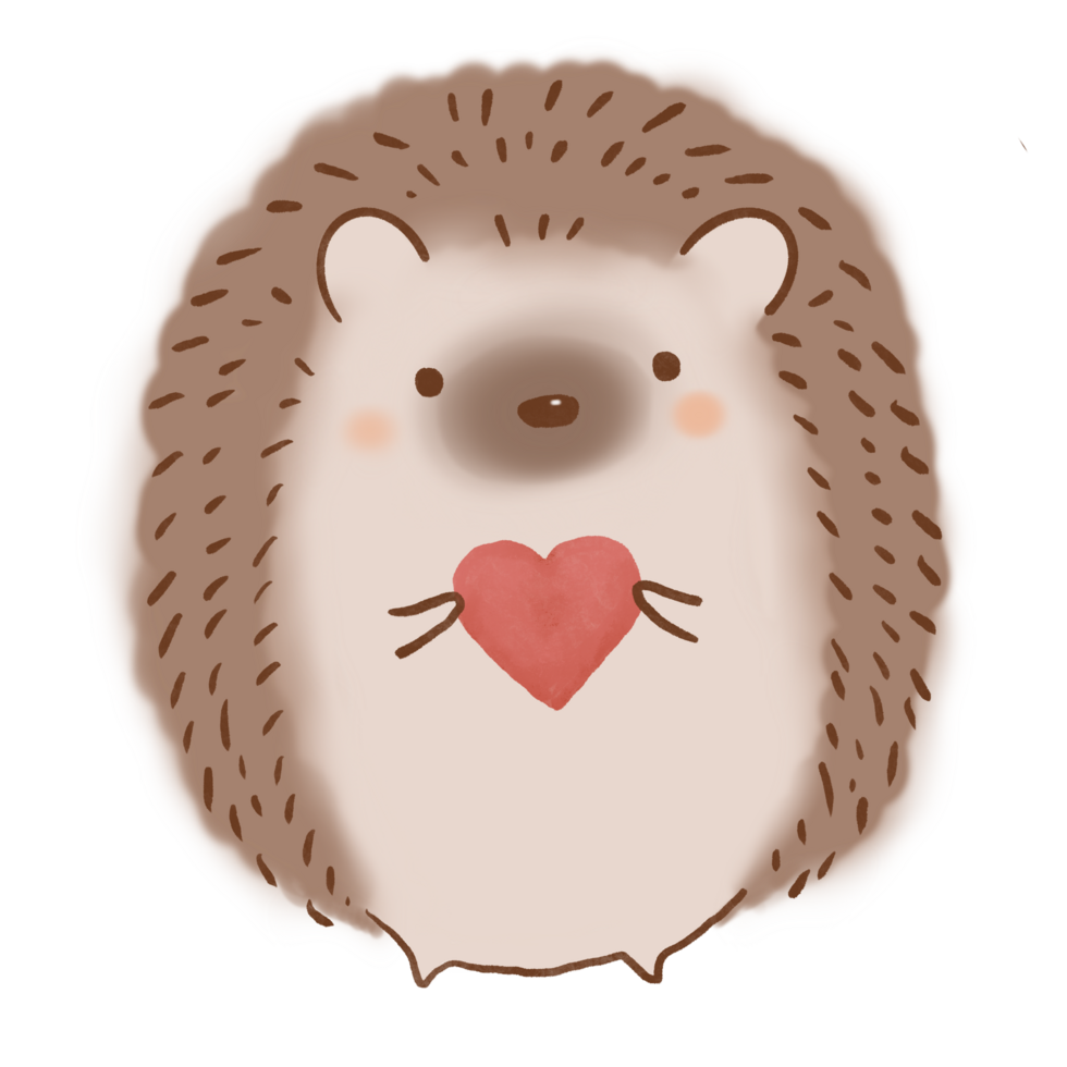 little brown cute hedgehog lovely pet png