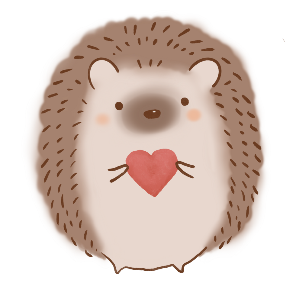 little brown cute hedgehog lovely pet png