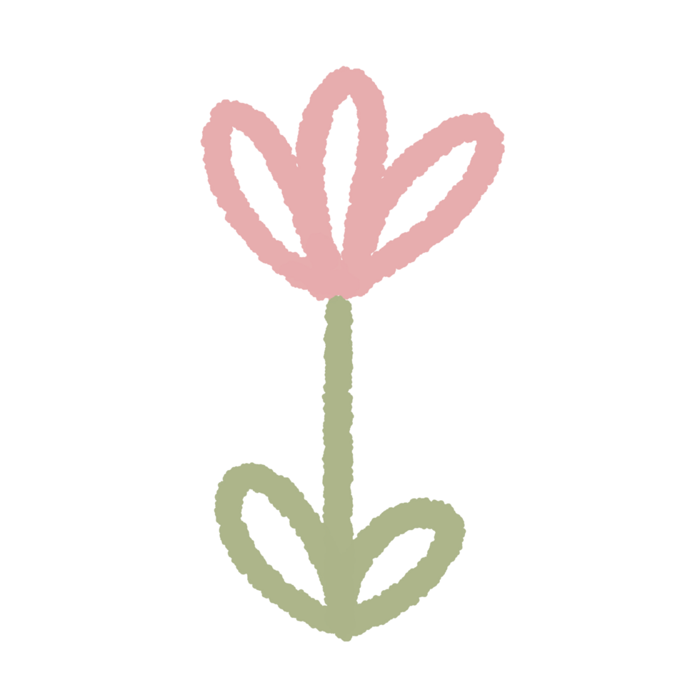 little hand draw flower in line png