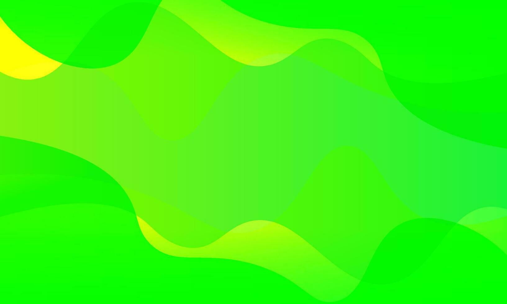 Green wave abstract background vector