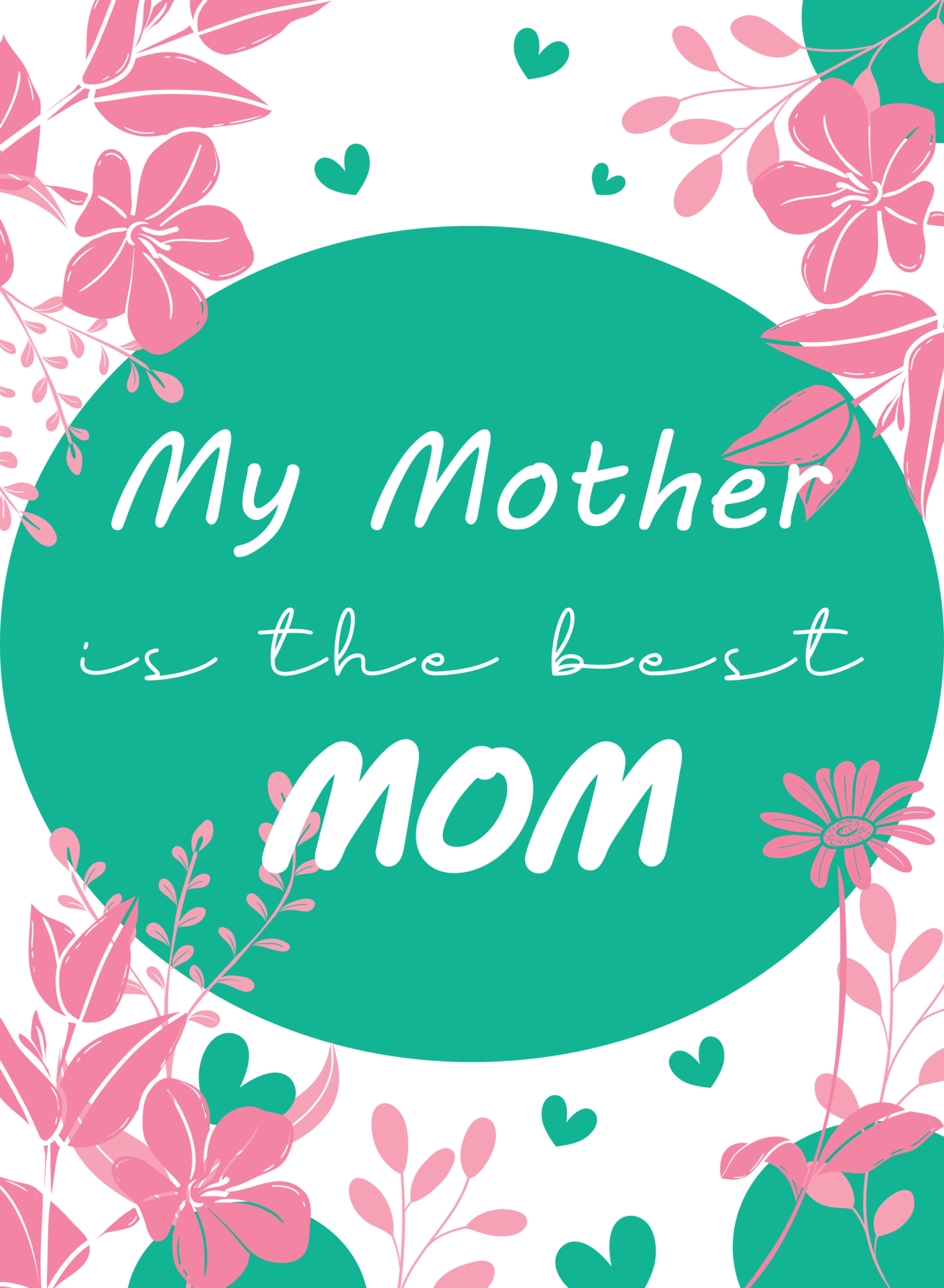 Free mon mère est le meilleur maman, les mères journée cadeau carte