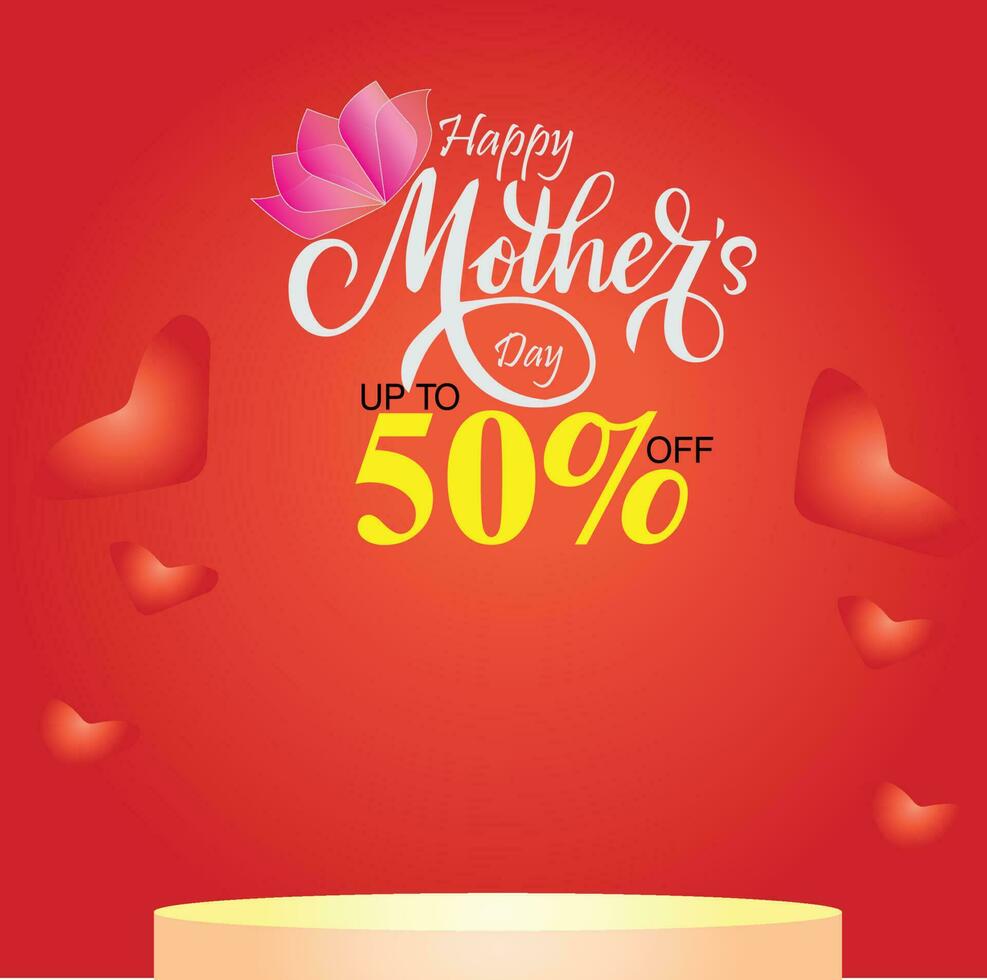 Mother's day sale poster banner background template Vector