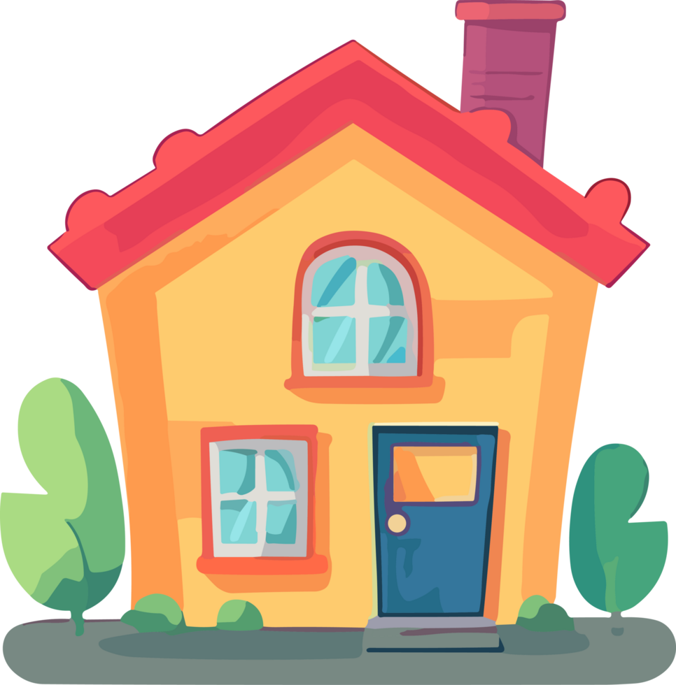 Hand Drawn Houses, Cute and Playful png