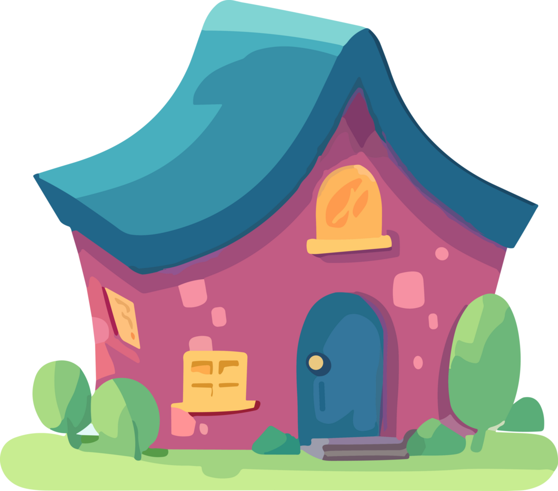 Hand Drawn Houses, Enchanting and Magical png