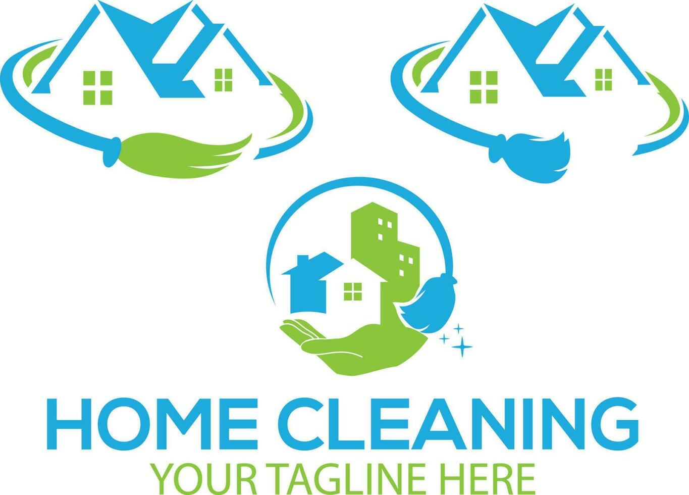 House cleaning logo Free Vector