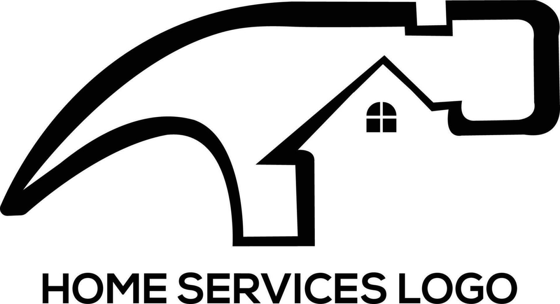Home service logo design free Vector