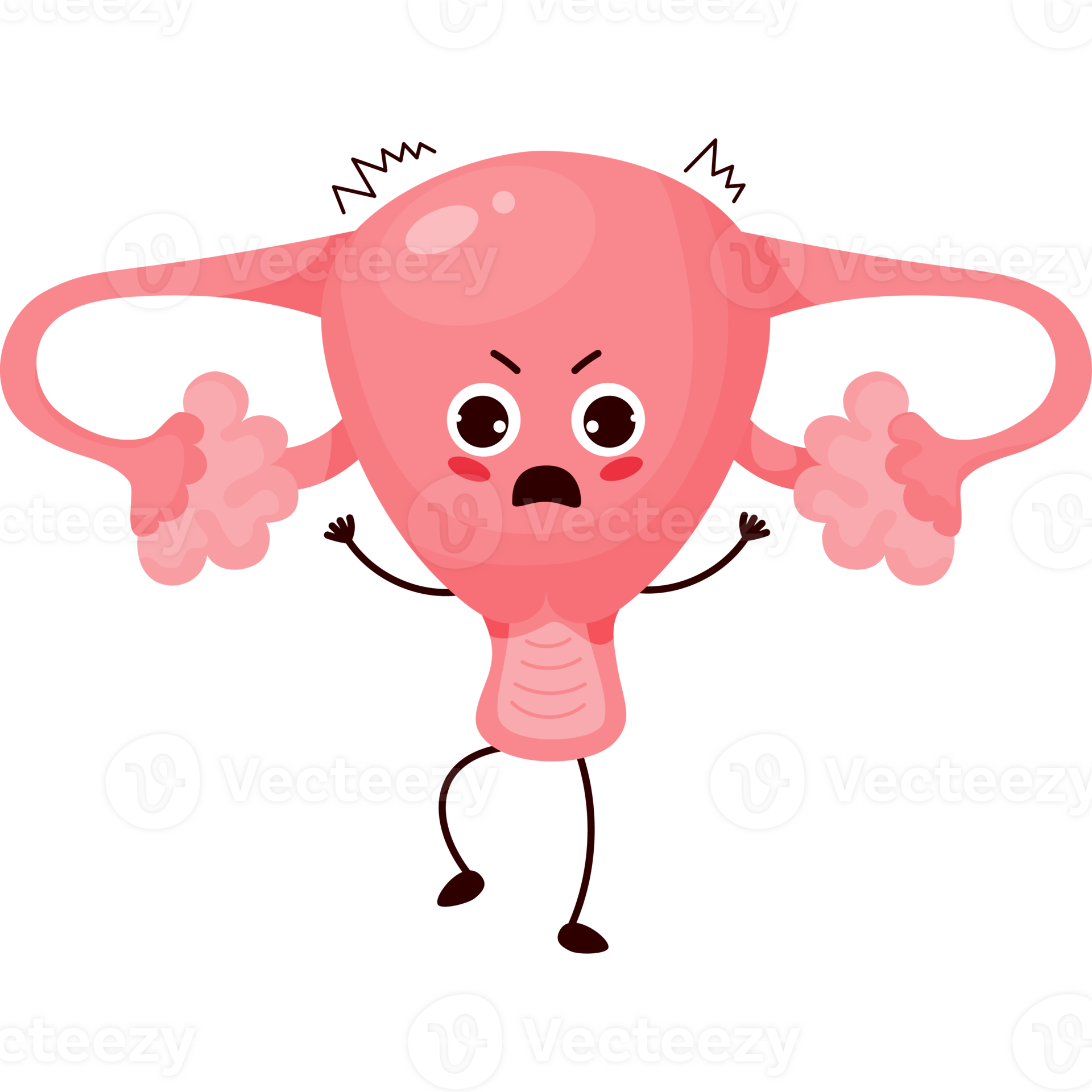 discontent female cartoon uterus 23254386 PNG