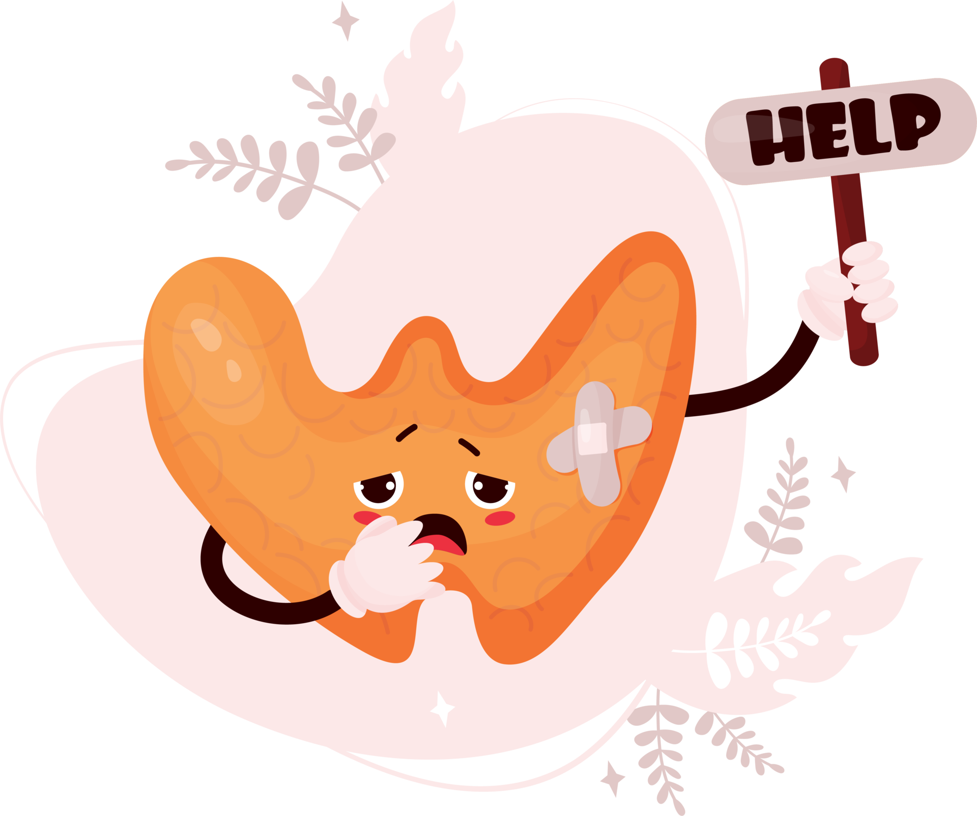 Unhappy character thyroid asking for help 23254464 PNG