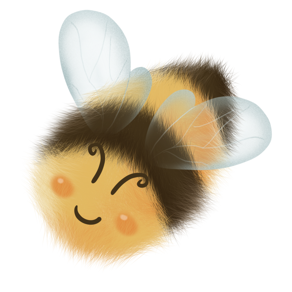 Cute bumblebee illustration png