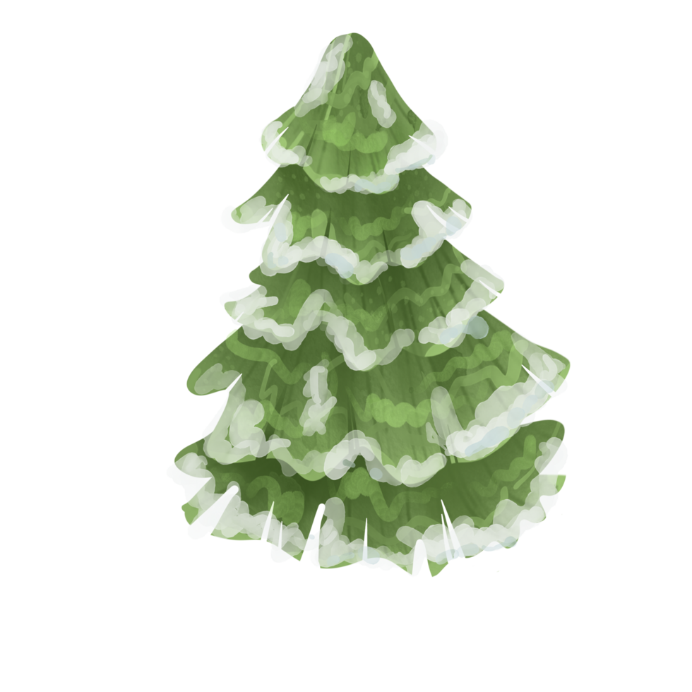 acquerello pino albero png