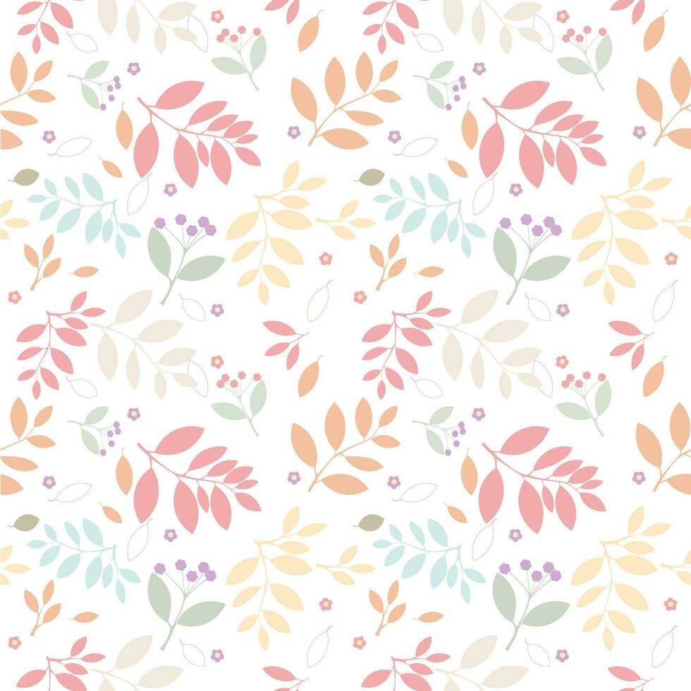 Leaves and flora pattern for background,vector seamless pattern. vector
