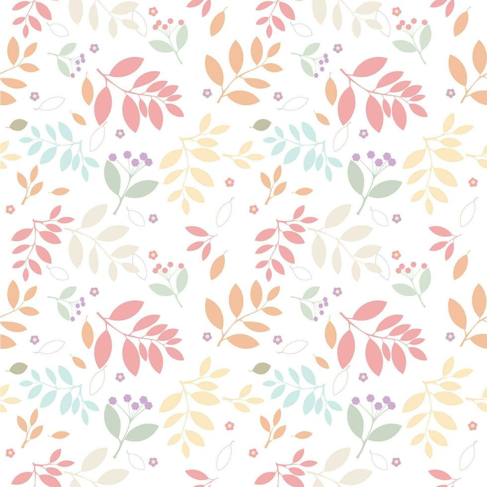 Leaves and flora pattern for background,vector seamless pattern. vector