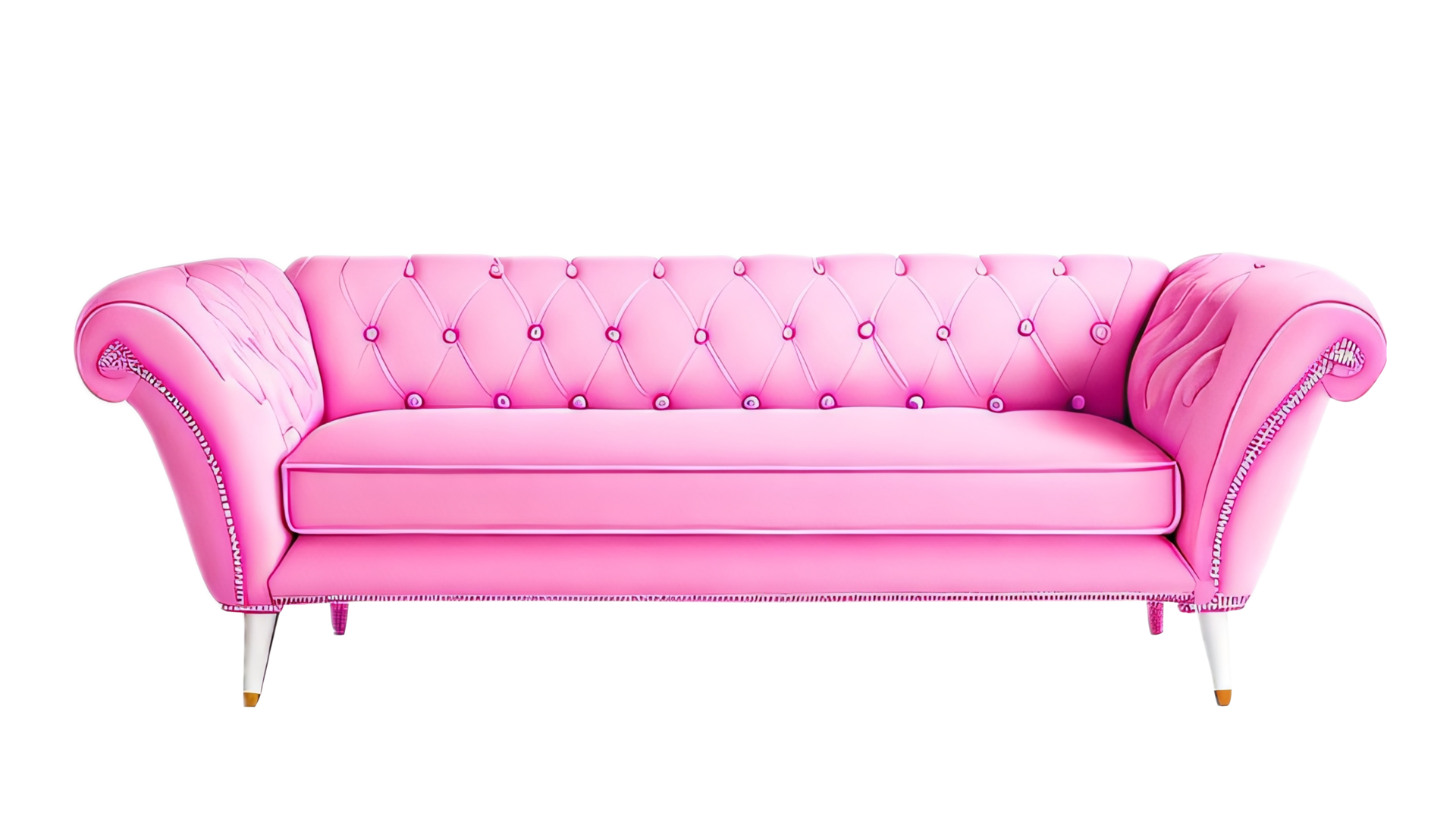 Free Pink sofa isolated on transparent background 23254648 PNG with
