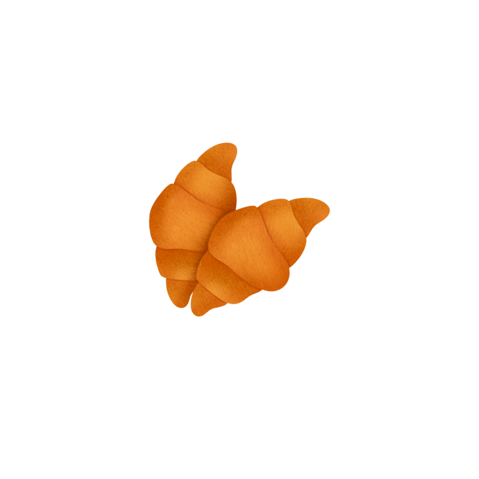 two fresh mini croissant png