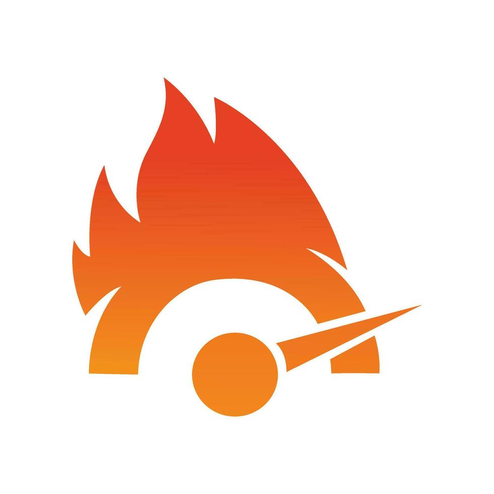 Speedometer icon logo vector