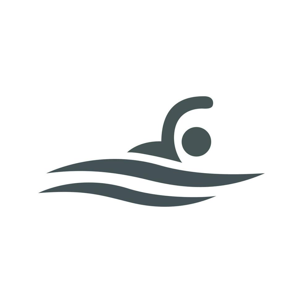 Vector symbol of a swimmer