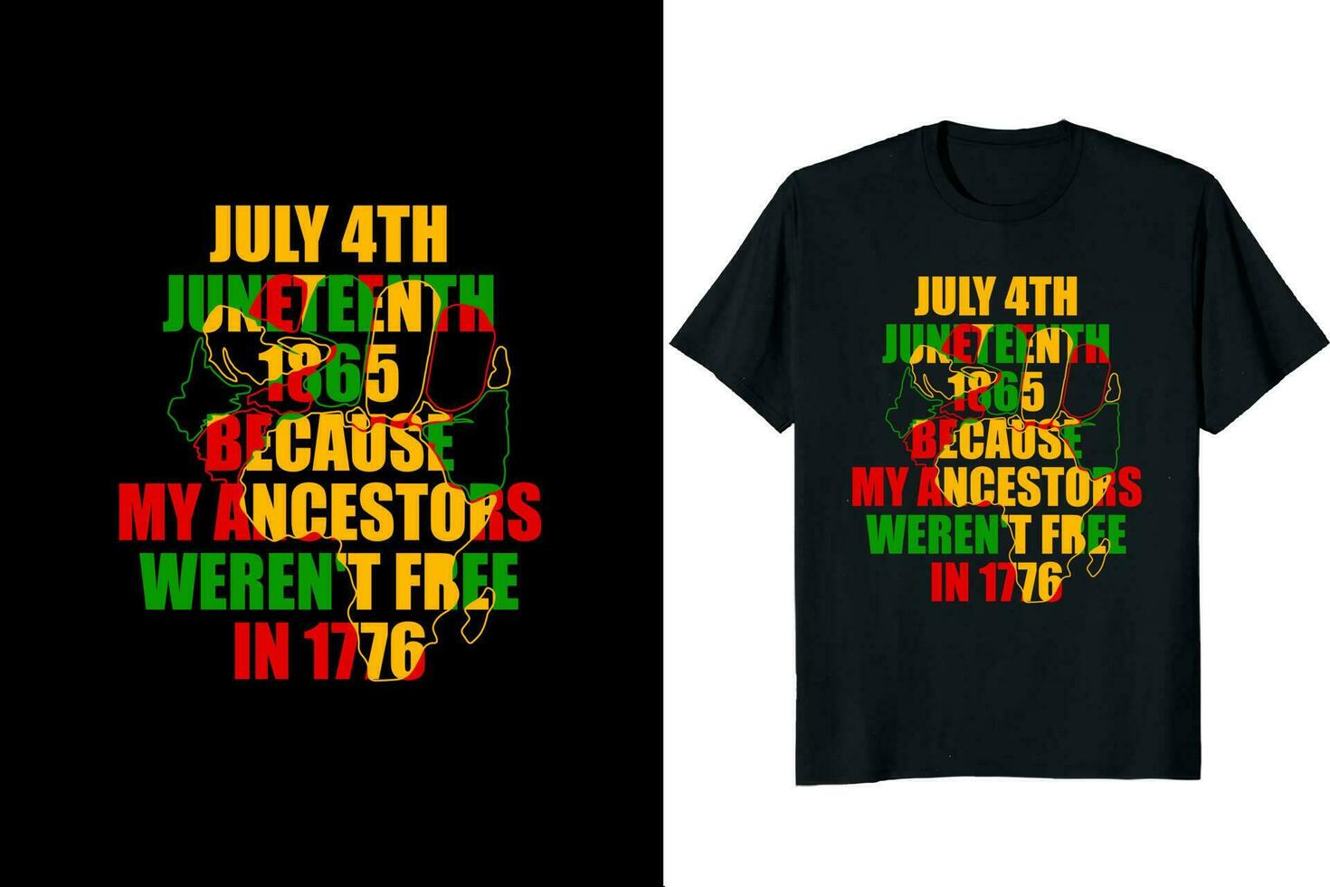 Juneteenth Day T-shirt Design vector