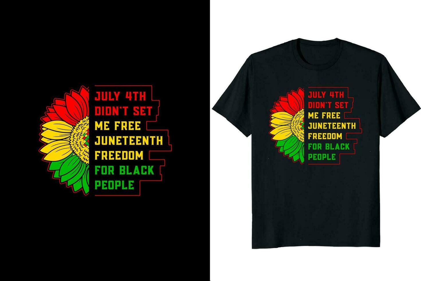 Juneteenth Day T-shirt Design vector