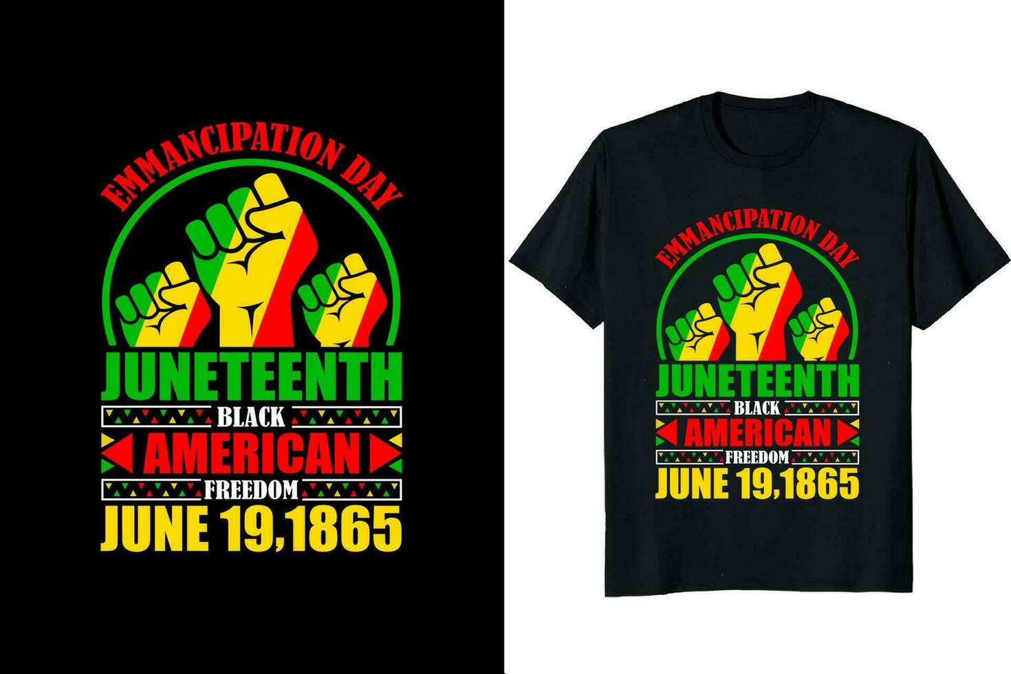 Juneteenth Day T-shirt Design vector