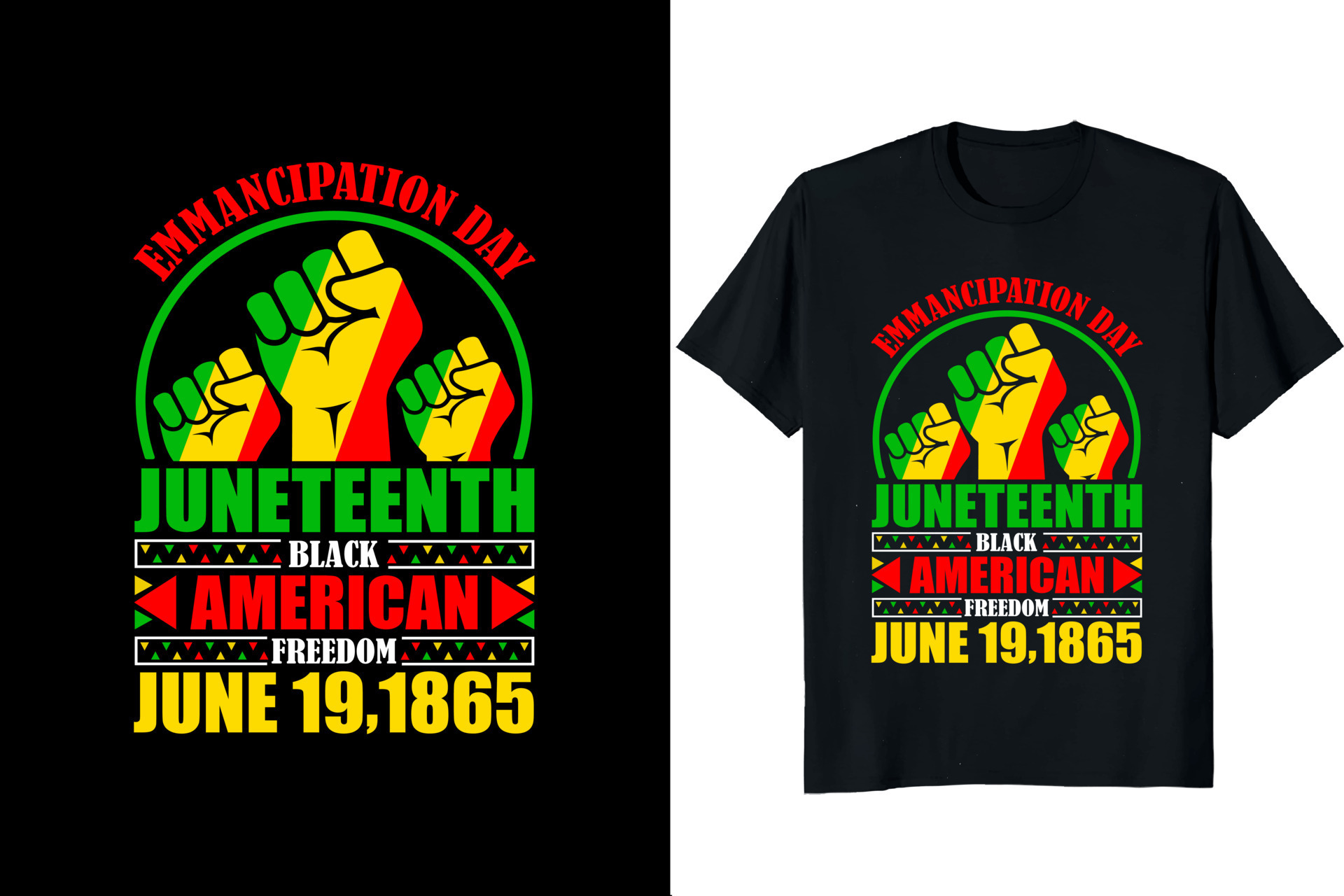 Juneteenth Day T-shirt Design 23254994 Vector Art at Vecteezy
