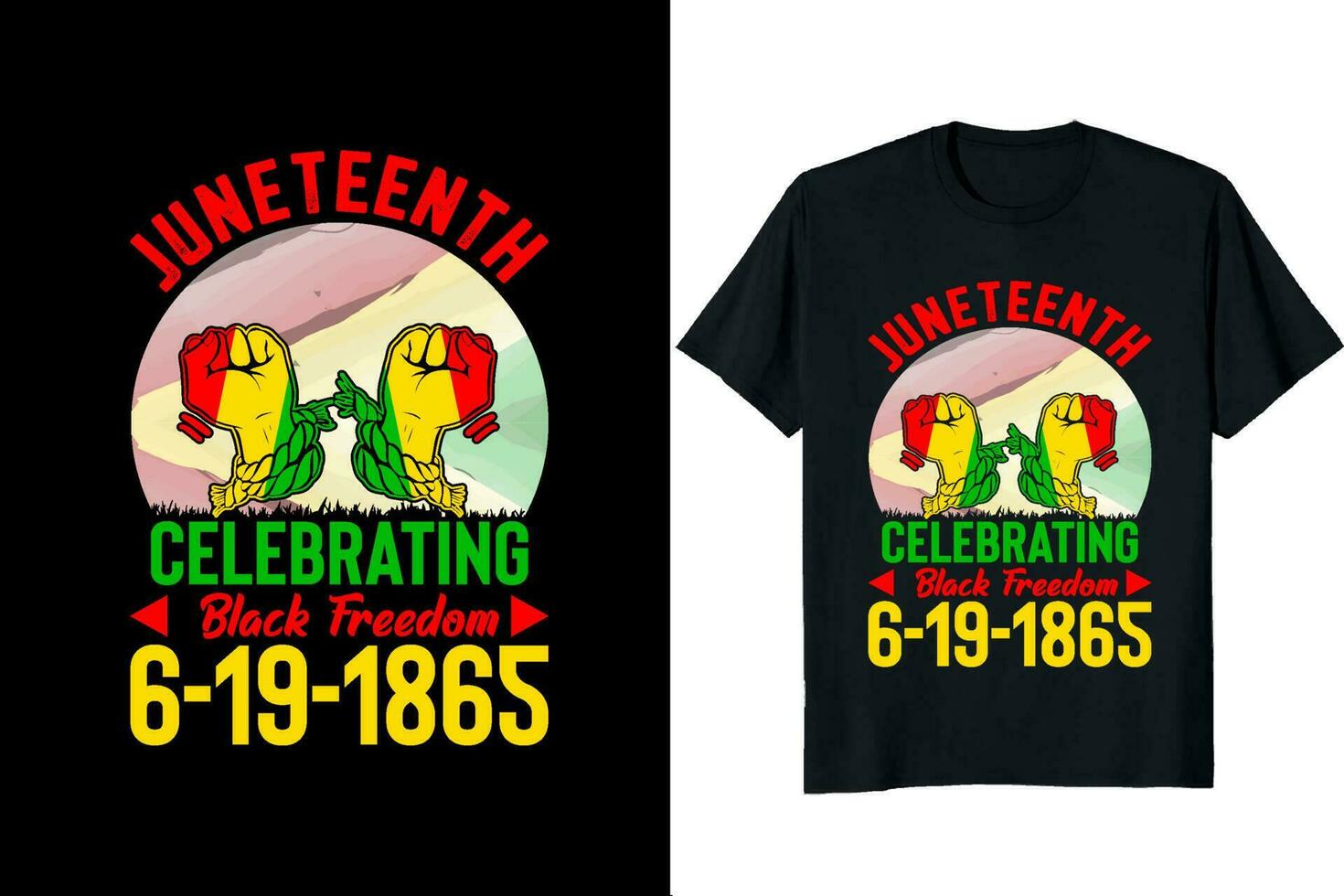Juneteenth Day T-shirt Design vector