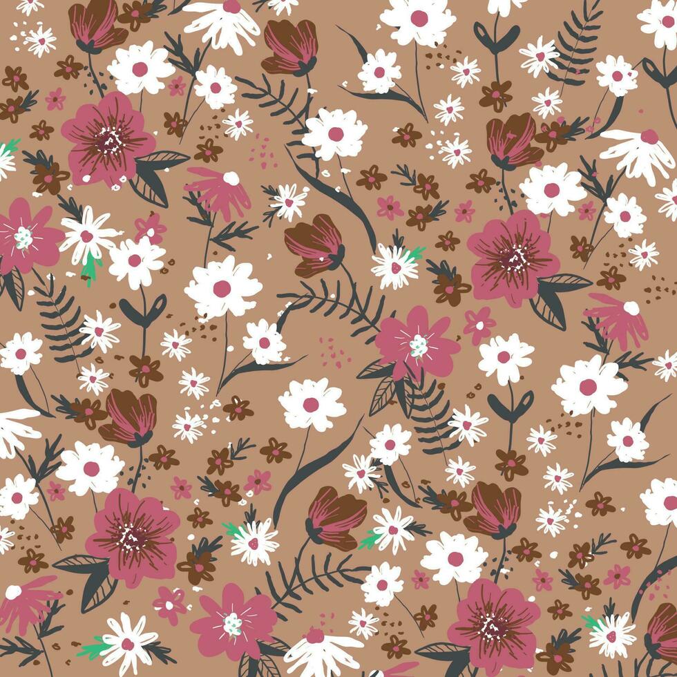 Trendy Seamless Floral Pattern vector