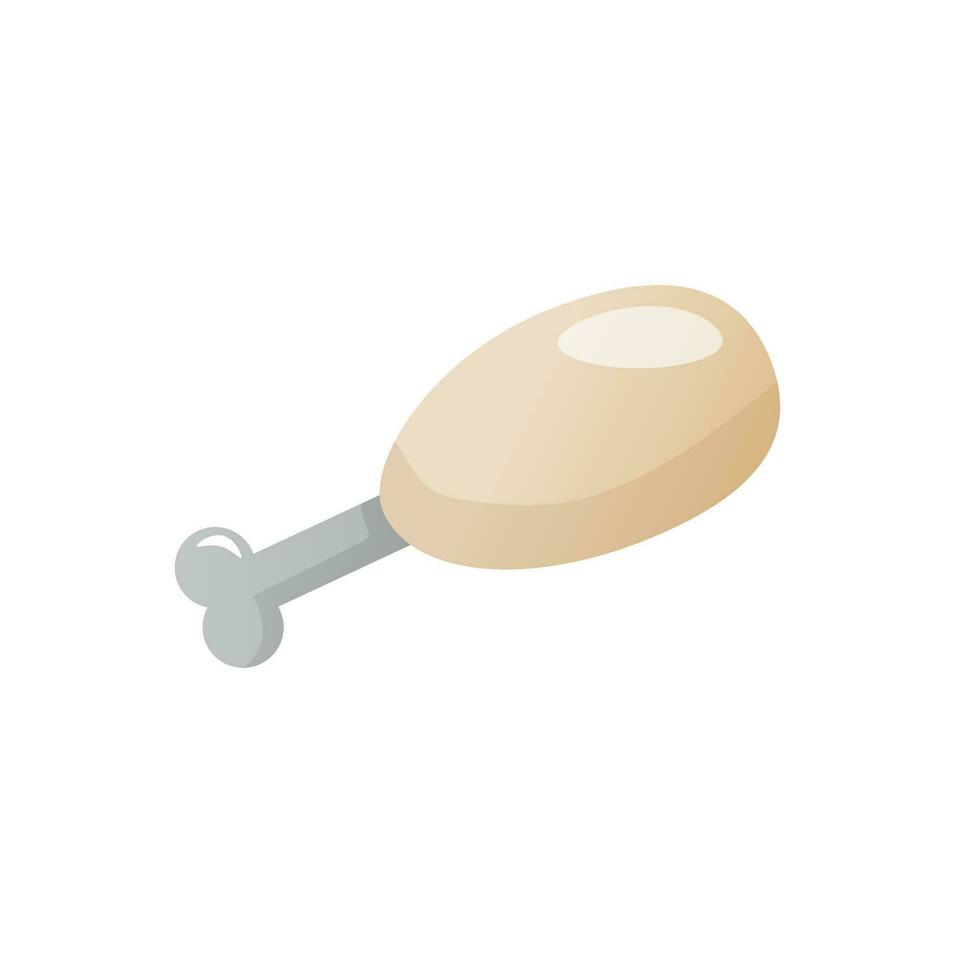 Toy for pets, dogs. Chicken drumstick icon vector  illustration. Pets accessory cartoon style.