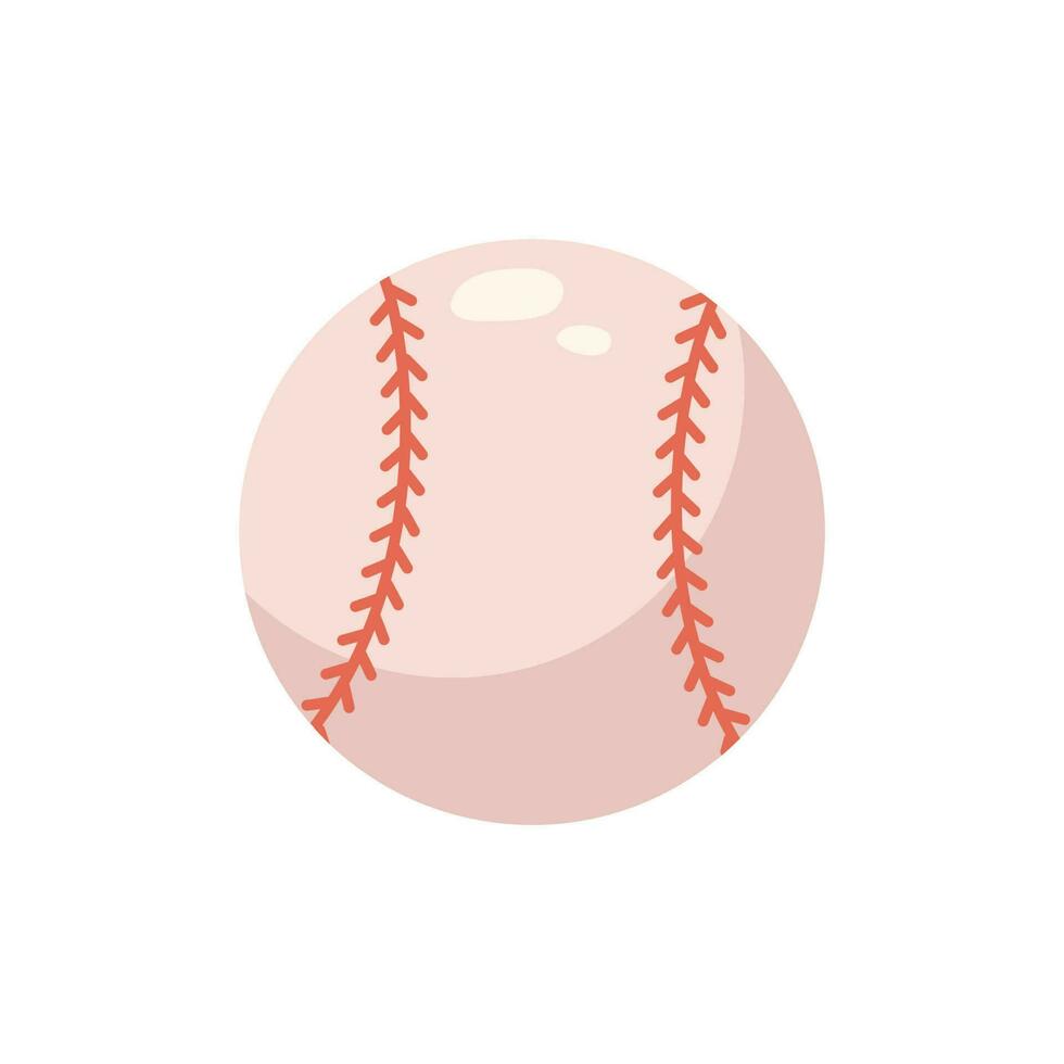 Cartoon baseball ballicon on white background vector