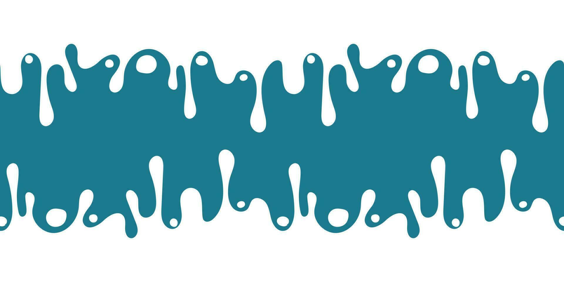 Seamless pattern of flowing milky liquid on the blue wall on both sides. Abstract background for fabric and paper design. Seamless pattern of smooth elements. Printing of packaging for dairy products vector