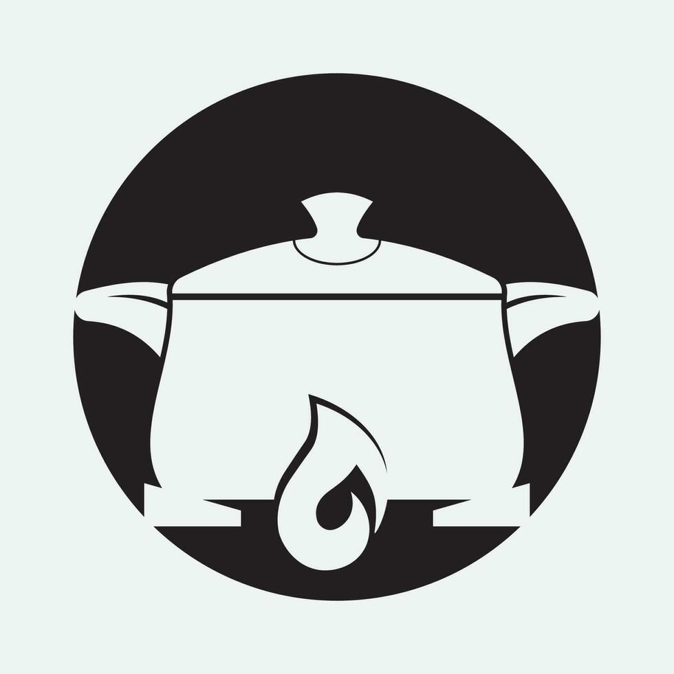 Cocinando icono logo creativo vector