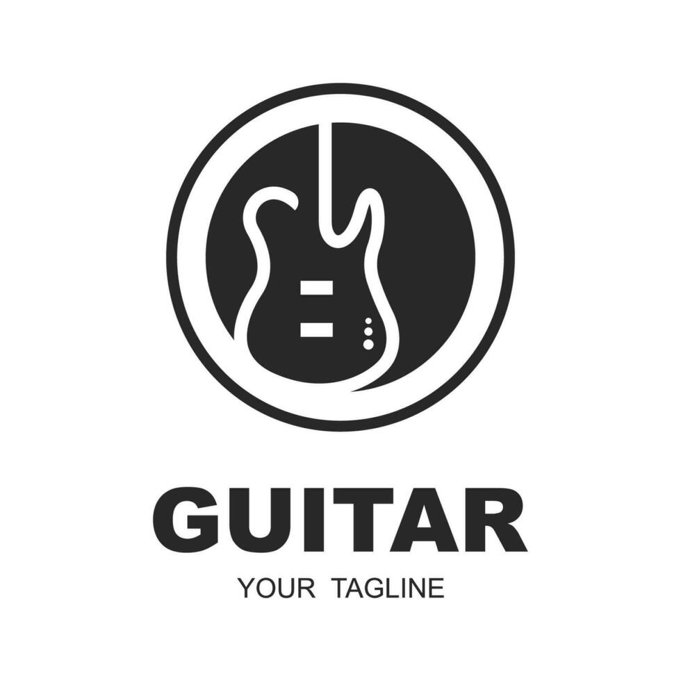 música y banda clásico logo, guitarra, música club Clásico logo vector