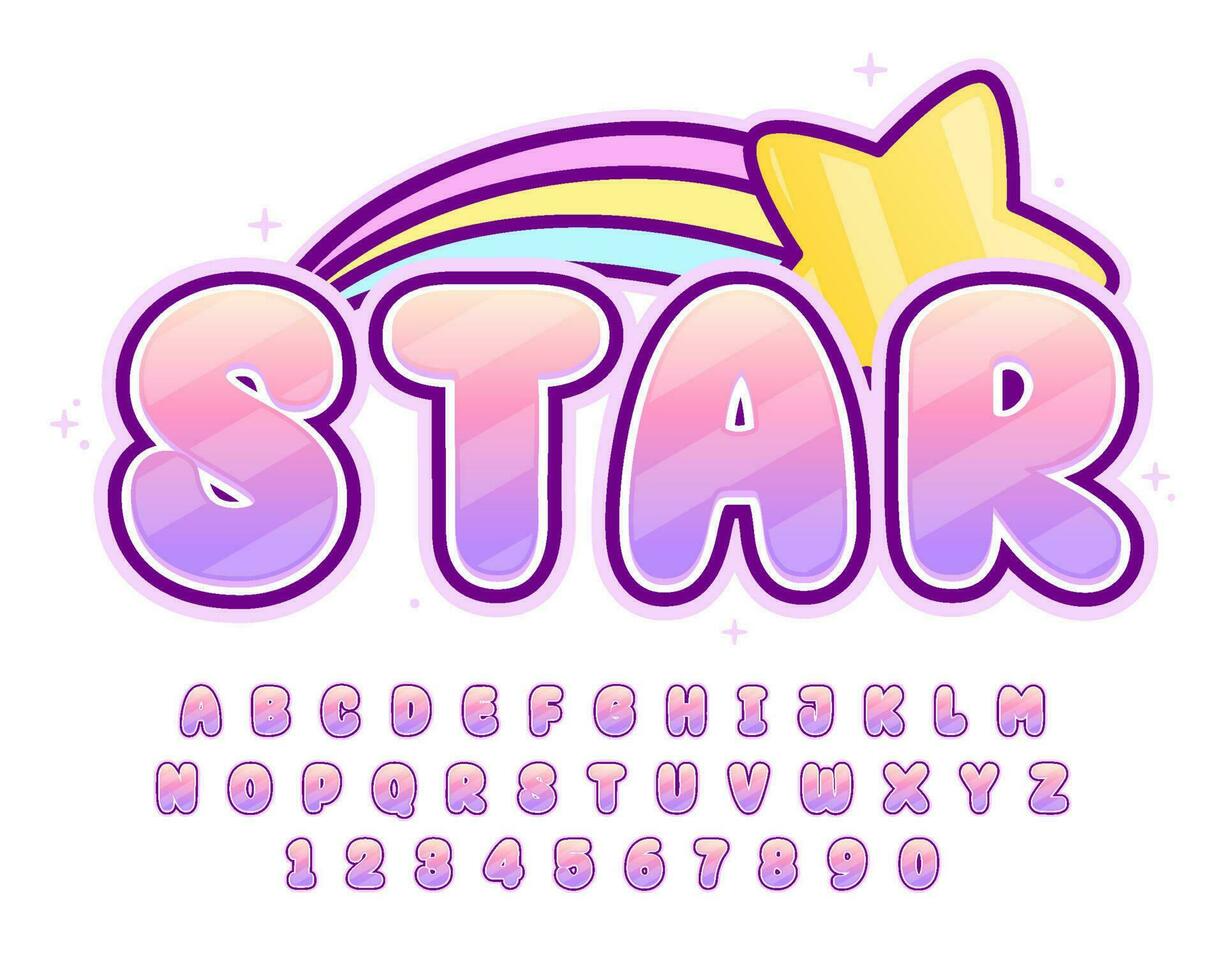 decorative star editable text effect vector design