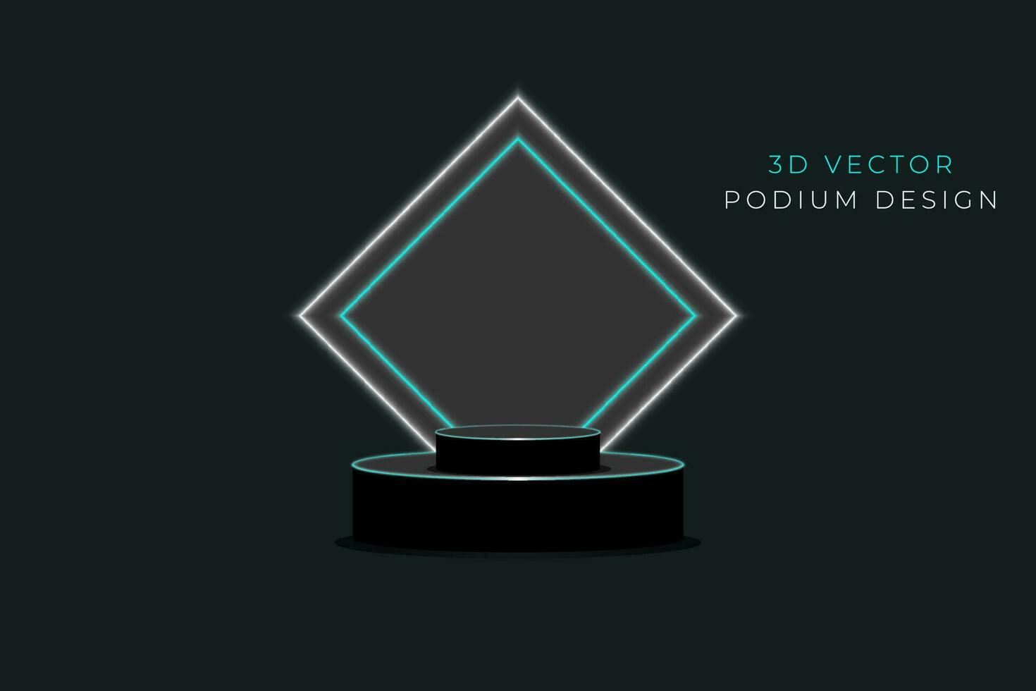 Blank product stand 3d podium vector