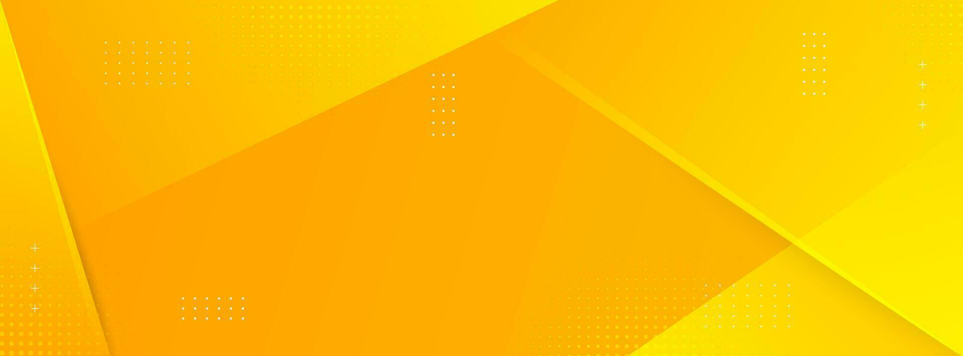 Modern banner background. colorful, orange and yellow colors, cross, memphis vector